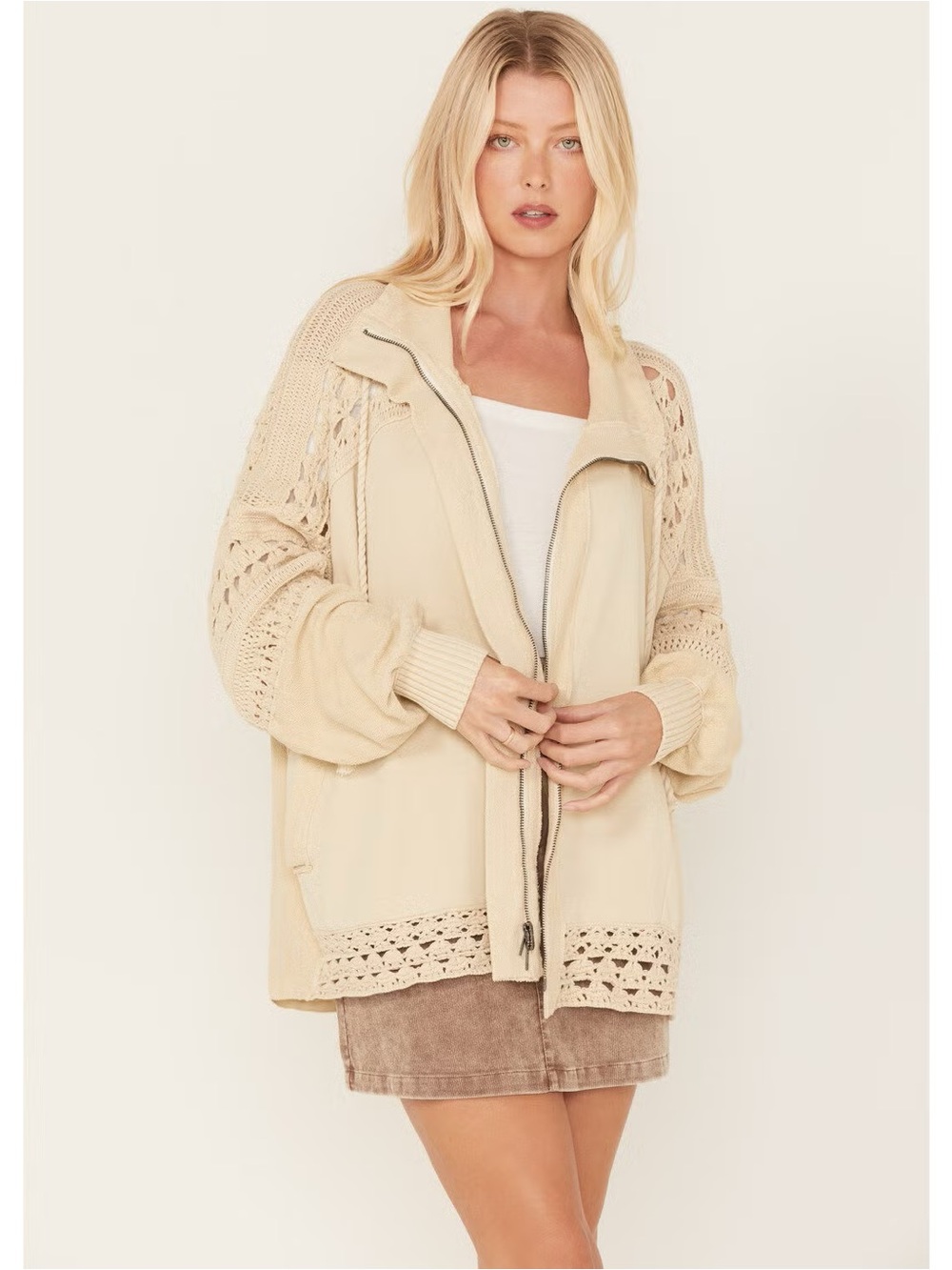 FREE PEOPLE WOMEN'S DUNE BUG CROCHET CARDIGAN NWT